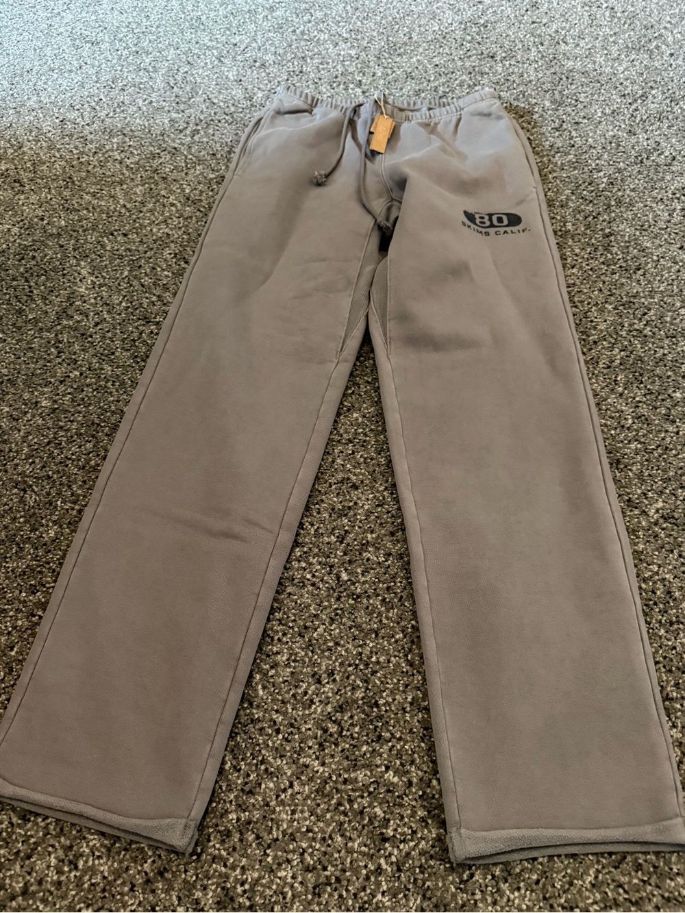 SKIMS Gray Track Pants with Drawstring Waist